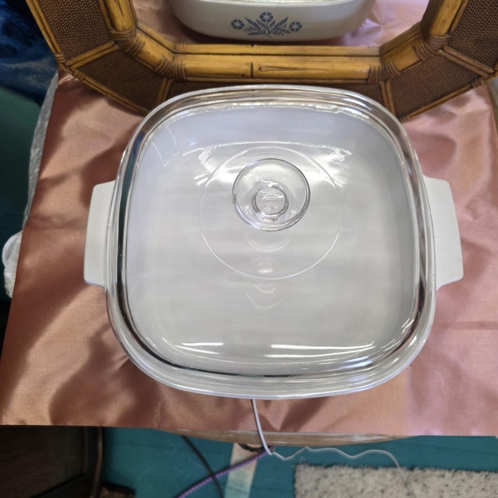 Vintage Corning Ware A-10 B Casserole Dish W Lid Cornflower Blue Preowned Exc - Picture 3 of 8